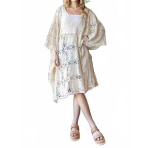 NEW OLI & HALI crochet kaftan in beige